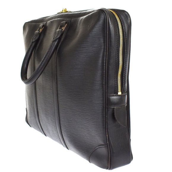 LOUIS VUITTON Porte Documents Voyage Briefcase Hand Bag Epi Black M59162 67JE335 - Picture 8 of 10